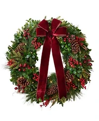 Balsam Hill Boxwood Berries Garland Boxwood Berries Wreath