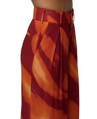 Jluxlabel Women's Soft Pleated High-Waisted Wide-Leg Trouser