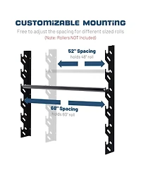 Yescom Vinyl Rolls Holder Storage Rack Wall Mount for Car Wrap Transfer Paper Wallpaper