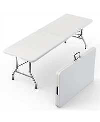 Aofar 8 Feet Foldable Table Steel Portable Heavy Duty Handle