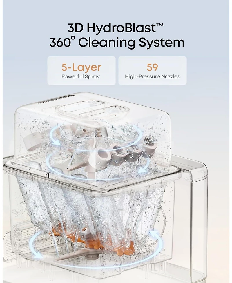 eufy Security S1 Pro Baby Bottle Washer, Sterilizer and Dryer, Built-in Water Softener, Largest 10-Bottle Capacity