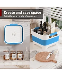 Piscifun Collapsible Wash Basin With Removable Drain Plug Multiuse Foldable Bucket For Camping Rv Kitchen