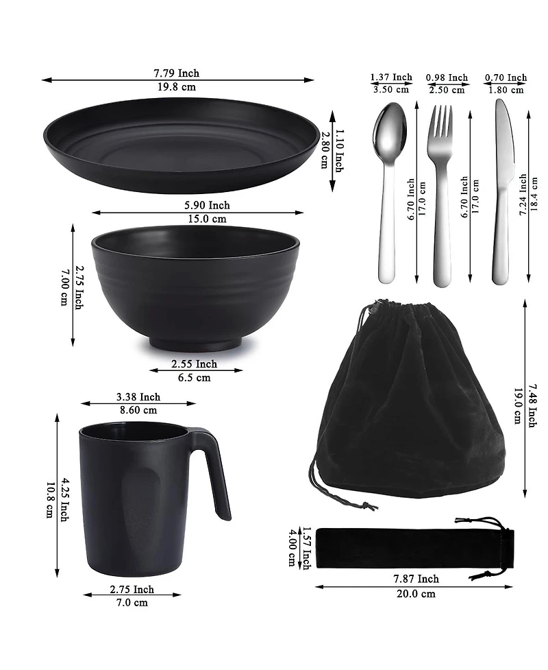 Piscifun Camping Mess Kit Stainless Steel Cutlery Set Cup Bowl Plate For Travel Picnic Outdoor