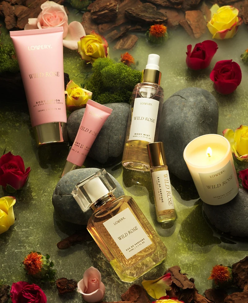 Lovery 8-Pices. Wild Rose Bath and Body Care Gift Set