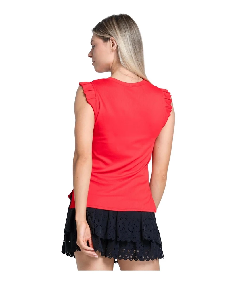 Lucky Love Women's Bring It On Ribbed Tennis Tank
