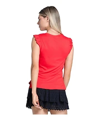 Lucky Love Women's Bring It On Ribbed Tennis Tank
