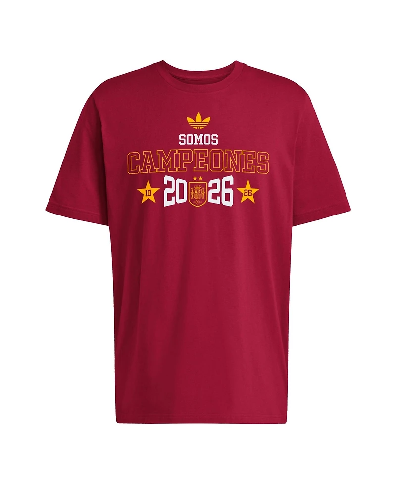 Adidas Men's Red Spain National Team 2026 Fifa World Cup Champions We Are T-Shirt