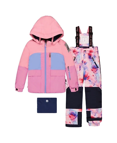 Deux par Toddler Girl 2T-5T Two Piece Play Snowsuit Colorblock with Pants