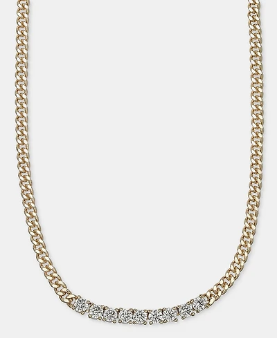 Dkny Crystal Tennis Collar Necklace, 16" + 3" extender