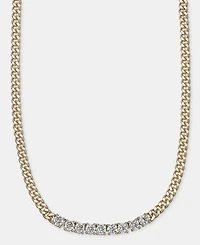Dkny Crystal Tennis Collar Necklace, 16" + 3" extender