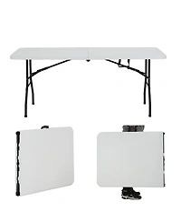 Aofar 6 Feet Folding Utility Party Dining Table Heavy Duty Lock Function