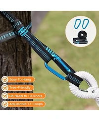 Aofar Double Brazilian hammock with Tree Straps Travel Bag Portable camping set