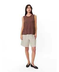 Masai Copenhagen Women's Mapauletta Linen-Blend Pinstripe Shorts