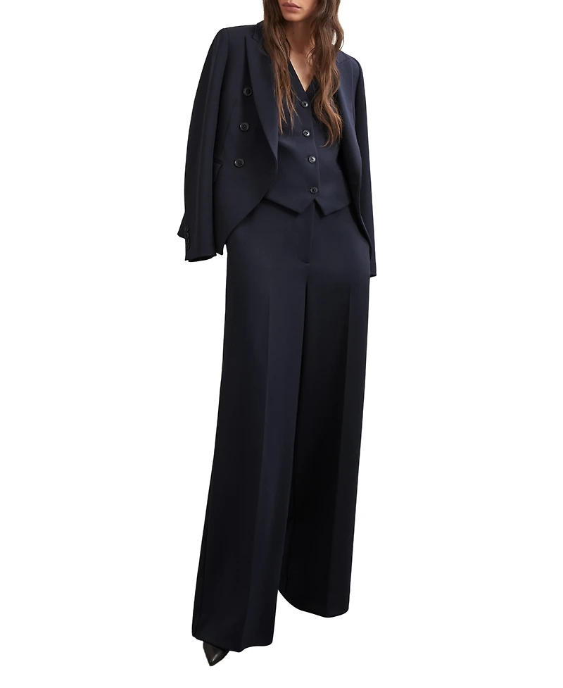 Reiss Women's Gabi High-Waisted Wide-Leg Suit Pants