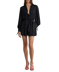 Reiss Women's Katerina Embroidered Belted Playsuit
