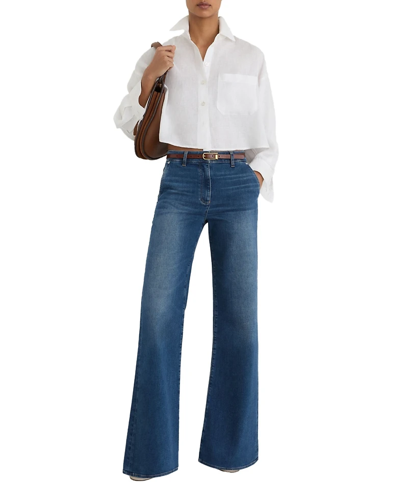 Reiss Petite Addie Wide-Leg Jeans