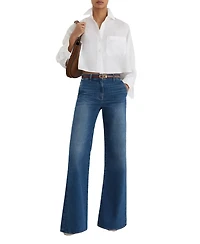 Reiss Petite Addie Wide-Leg Jeans