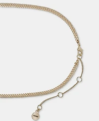 Dkny Green Crystal Two Row Pendant Necklace, 16" + 3" extender