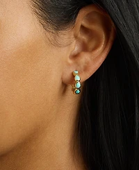 Macy's Gold-Plated Howlite Turquoise Pear Hoop Earrings