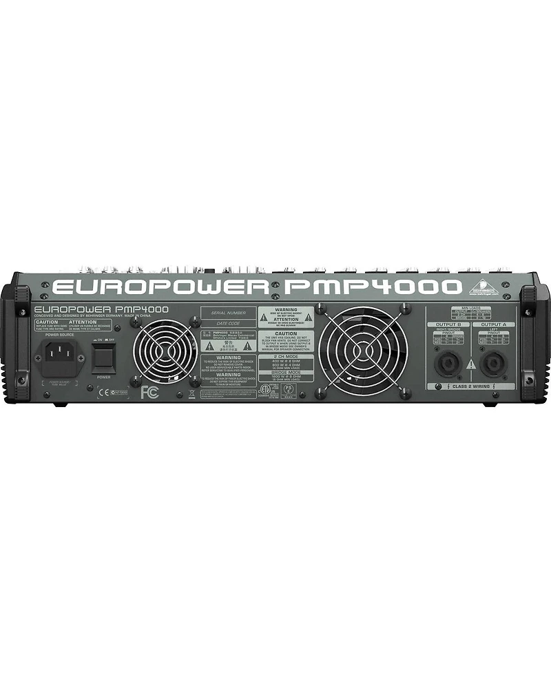 Behringer Europower PMP4000 1600-Watt 16-Channel Powered Mixer with Multi-fx Processor and Fbq Feedback Detection System