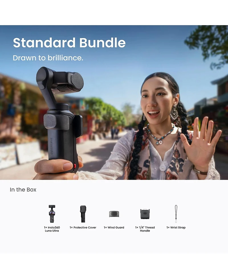 Insta360 Luna Ultra 8K Dual-Lens Gimbal Camera Standard Combo