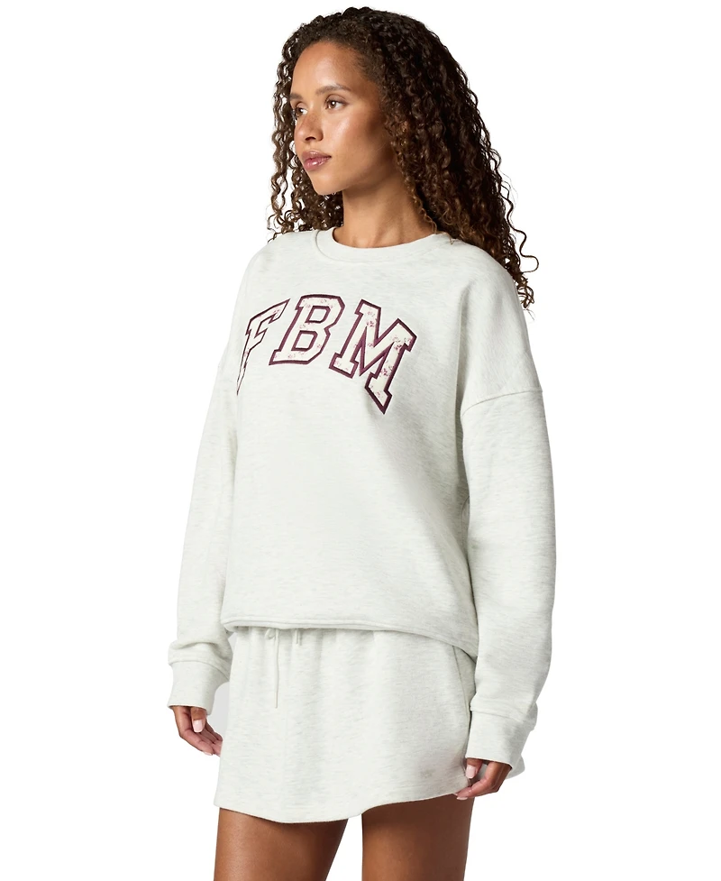 Florence By Mills Juniors' Crewneck Long-Sleeve Sweatshirt
