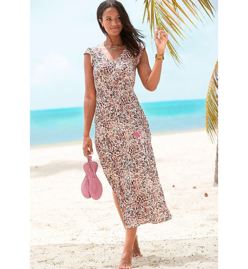 Lascana Women's Side Slit Maxi Dress