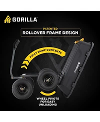 Gorilla Carts Heavy Duty 12 Cubic Foot Poly Yard Dump Garden Utility Cart, Black