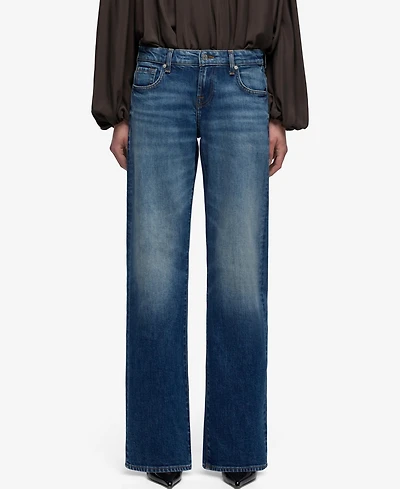 7 For All Mankind Women's Low-Rise Relaxed Straight-Leg Jeans