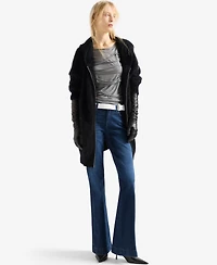 7 For All Mankind Women's Dojo Mid-Rise Flare Jeans