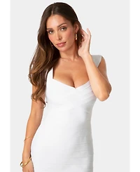 Bebe Women's Cap-Sleeve Bandage Mini Dress