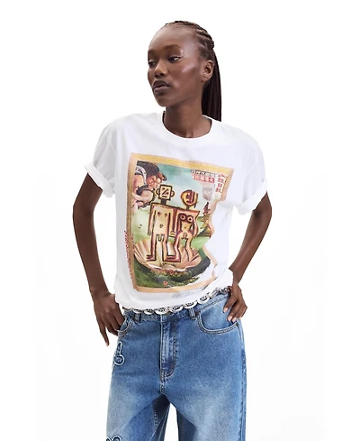 Desigual Women's Printed T-shirt 100% Cotton
