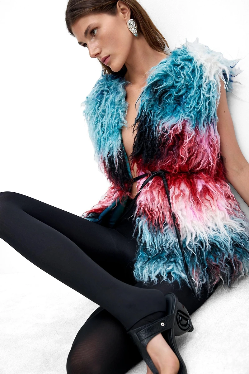 Desigual Women's Synthetic Fur Coat Lacroix