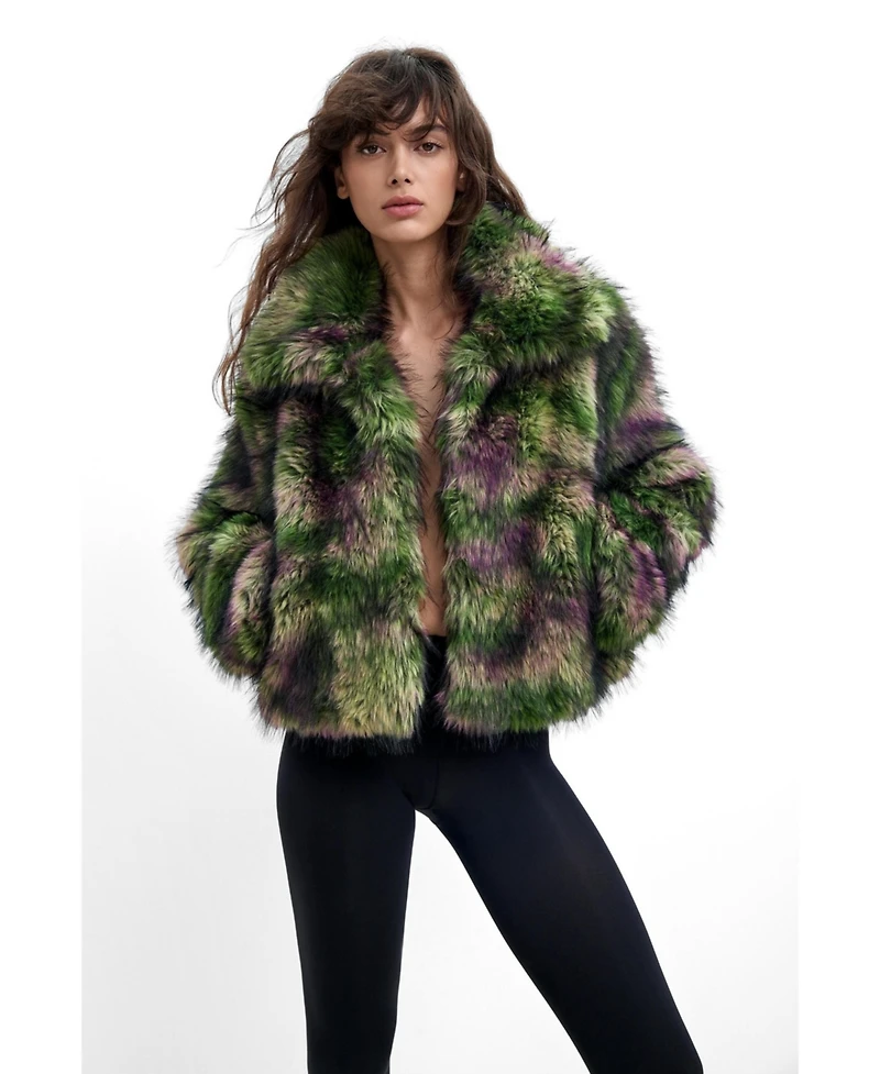 Desigual Women's Synthetic Fur Coat Lacroix