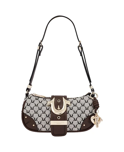 True Religion Multi-Strap Denim Shoulder Bag
