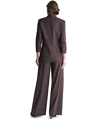 Bcbg Women's Long Double-Breasted Peak-Lapel Blazer