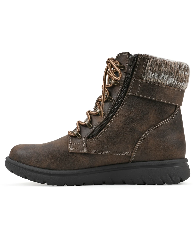 Cliffs by White Mountain Women's Hearten 2 Hiker Lace-Up Booties