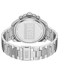 Diesel Men's Mega Chief Slim Quartz Chronograph Silver Stainless Steel Watch 48mm