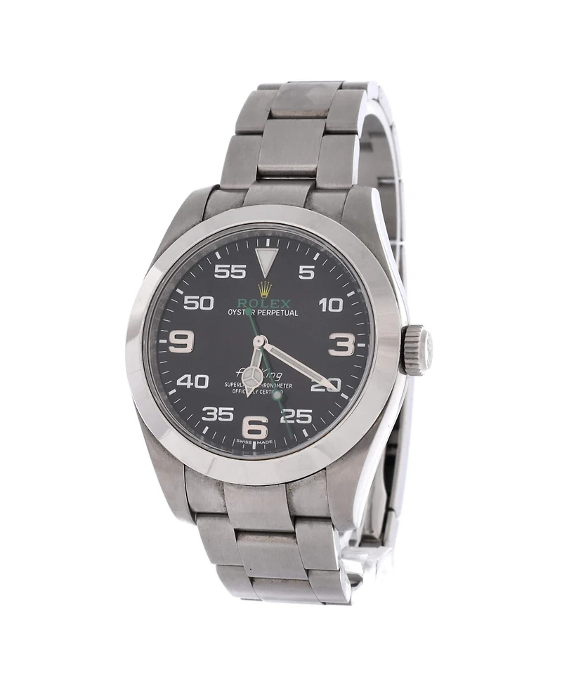 Pre-Owned Rolex Oyster Perpetual Air King Chronometer Automatic Watch in Stainless Steel 40mm