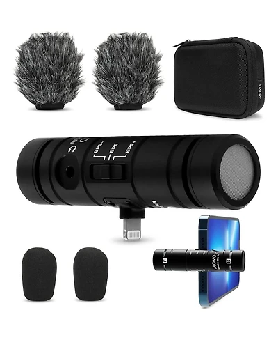 Movo Photo DoubleMic-di Cardioid Dual Condenser Microphone for Apple iPhone/iPad