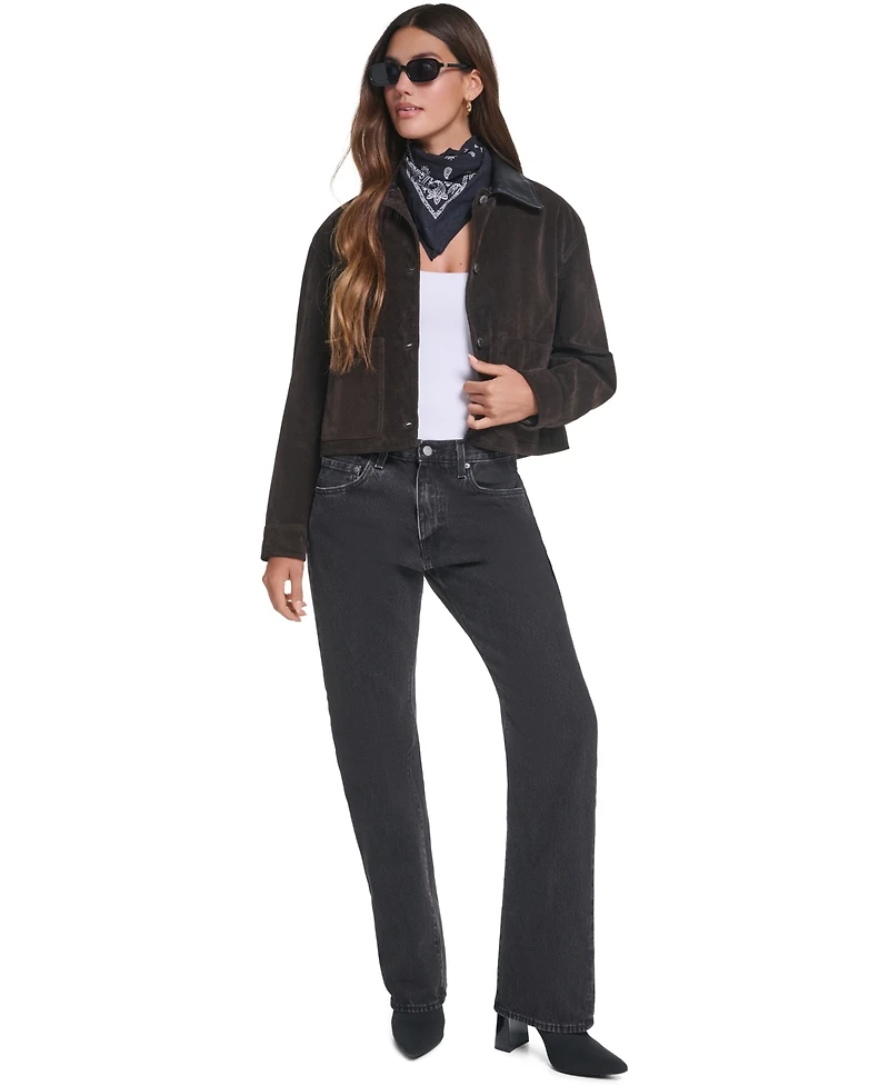 Levi's Women's Laydown Collar Cropped Chore Jacket