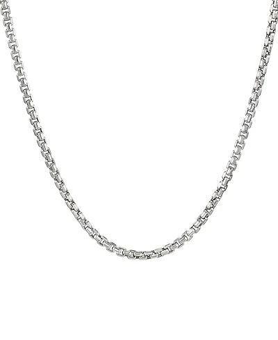 Macy's Diamond-Cut Box Chain 18" Necklace in 14k White Gold
