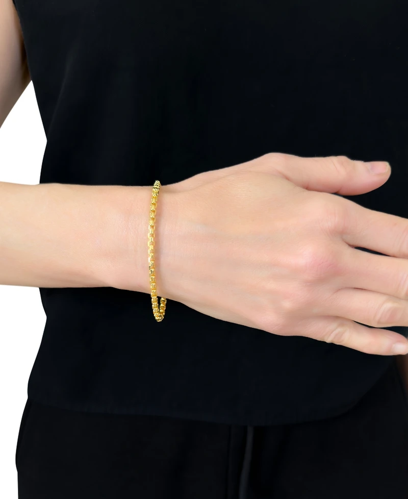 Macy's Diamond-Cut Box Chain 8" Bracelet in 10k Yellow Gold
