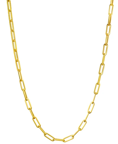 Italian Gold Paperclip Chain 20" Necklace in 10k Yellow Gold