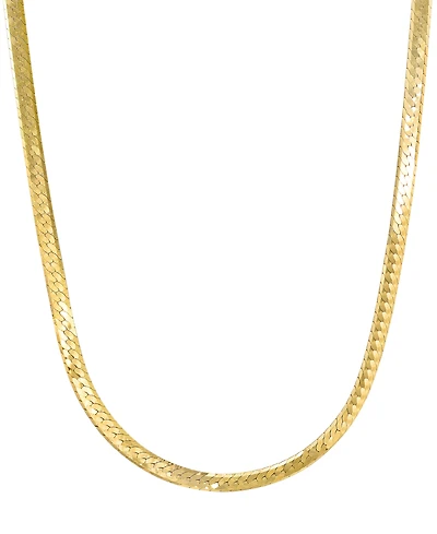 Italian Gold Herringbone Chain 20" Necklace in 10k Yellow Gold