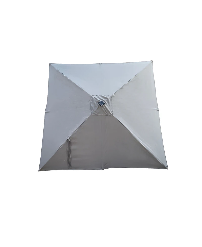 Streamdale Furniture Square 2.5x2.5-meter Solar Led Patio Umbrella with Crank