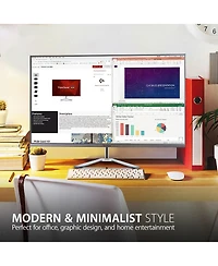 ViewSonic 32" VX3276-2K-mhd Wqhd Ips Frameless Computer Monitor with Built-in Speakers