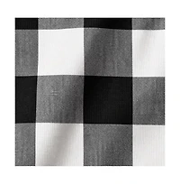 Kate Aurora 3 Piece Country Farmhouse Buffalo Plaid Sheer Curtains And Valance Set