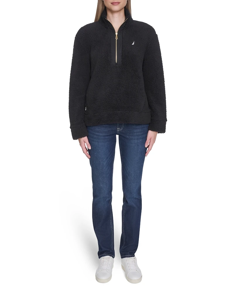 Nautica Women's Zip-Front Stand Collar Jacket