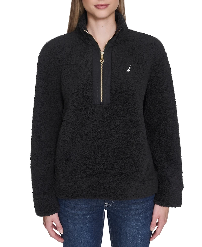 Nautica Women's Zip-Front Stand Collar Jacket
